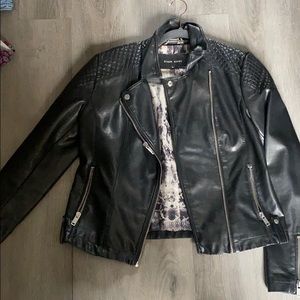 Black leather jacket